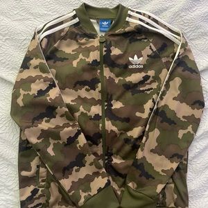 Adidas Camouflage Zip-Up Sweater